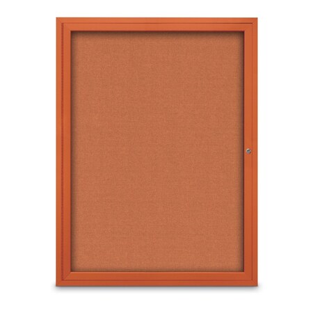 United Visual Products Slim Enclosed Corkboard, 18"x24", White Alum Frame/Cork UVEB1824-WHITE-CORK